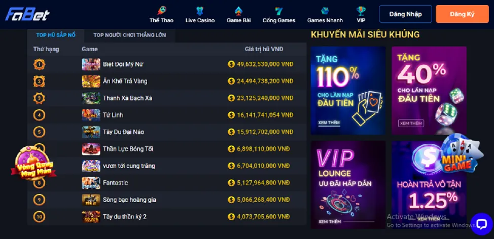 Giải đấu bsports đăng nhập hàng tháng